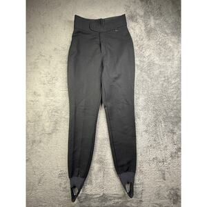 Vintage Schoeller Skifans Ski Snowboard Pants 8 L Bootcut Stirrups Black Stretch